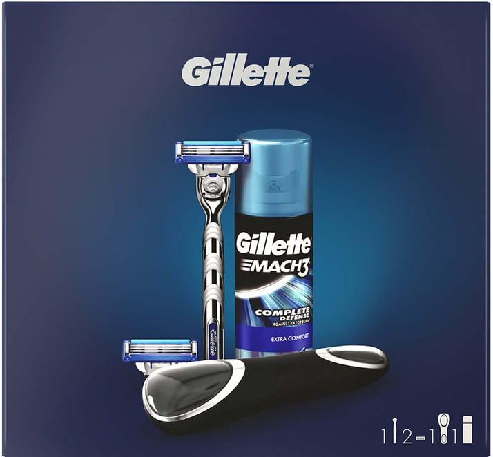 Gillette Mach3 holící strojek +1 náhradní hlavice (cestovní balení)