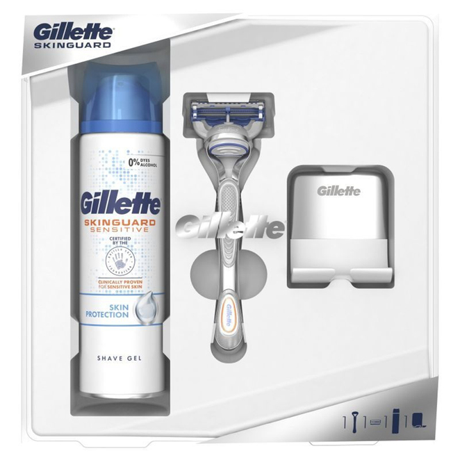 Gillette Skin Guard Sensitive holící strojek + 1 NH (cestovní balení)