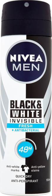 Nivea Black&W MEN Invisible Fresh deo spray