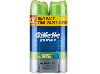 Gillette Series gel na holení Sensitive 2x200ml